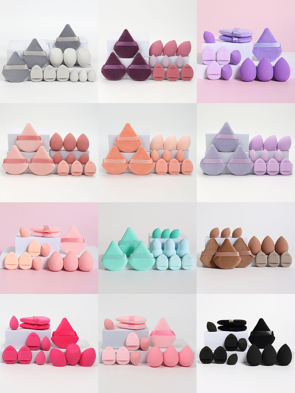 Thumbnail: Soft Blend Sponge Set 12-piece makeup sponge & powder puff set