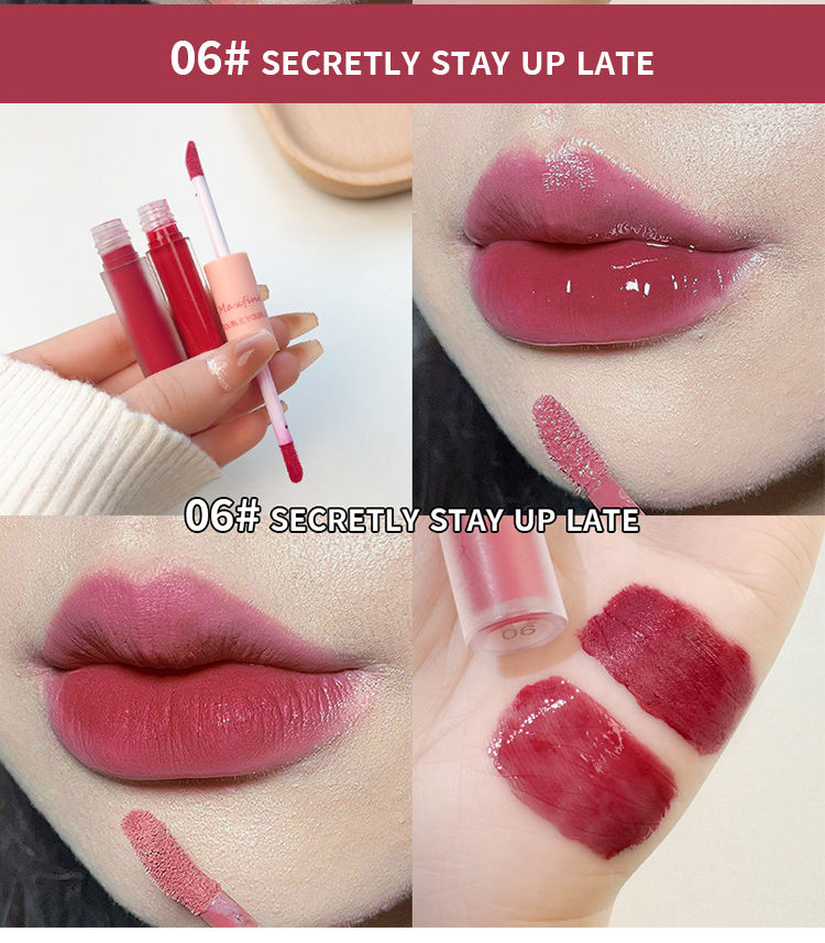 Thumbnail: Mirror Matte Lip Duo - Double-ended velvet matte & mirror gloss lip colour