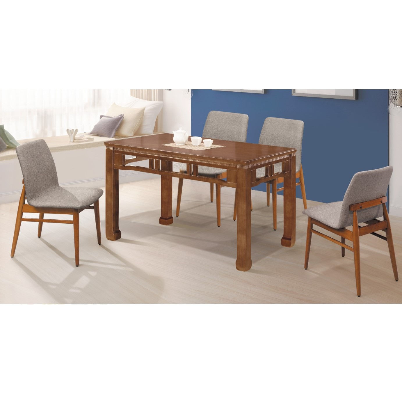 BAO32201北野全實木正方桌