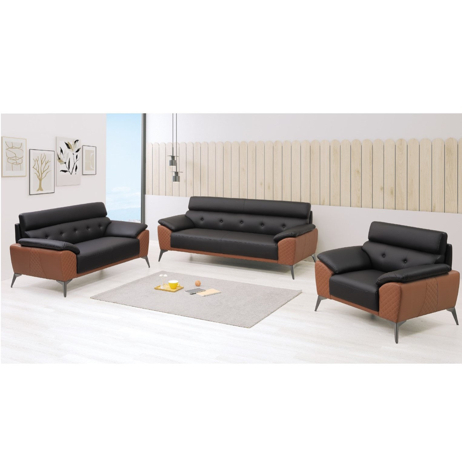 BAO00402皮革沙發組椅