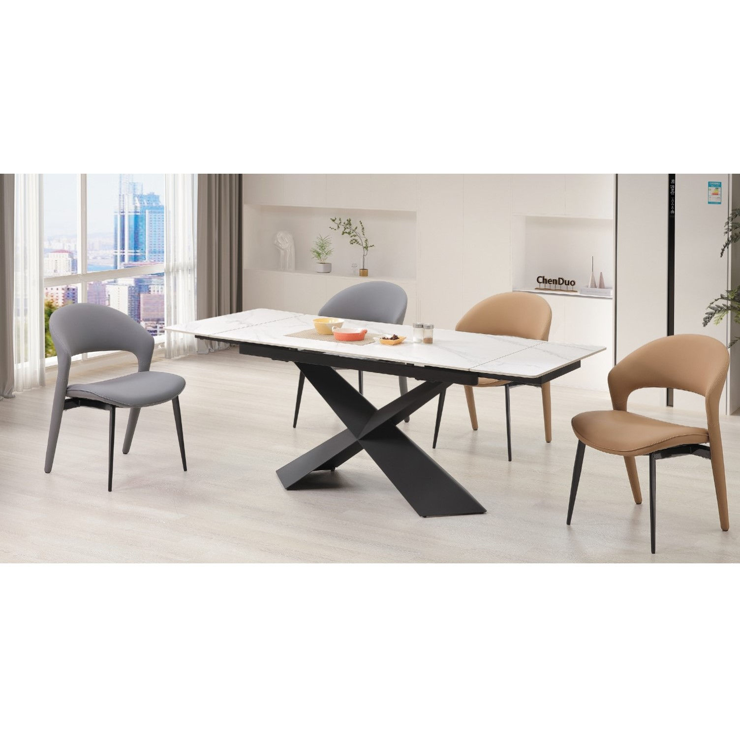 BAO34201多琳6.6尺岩板拉桌