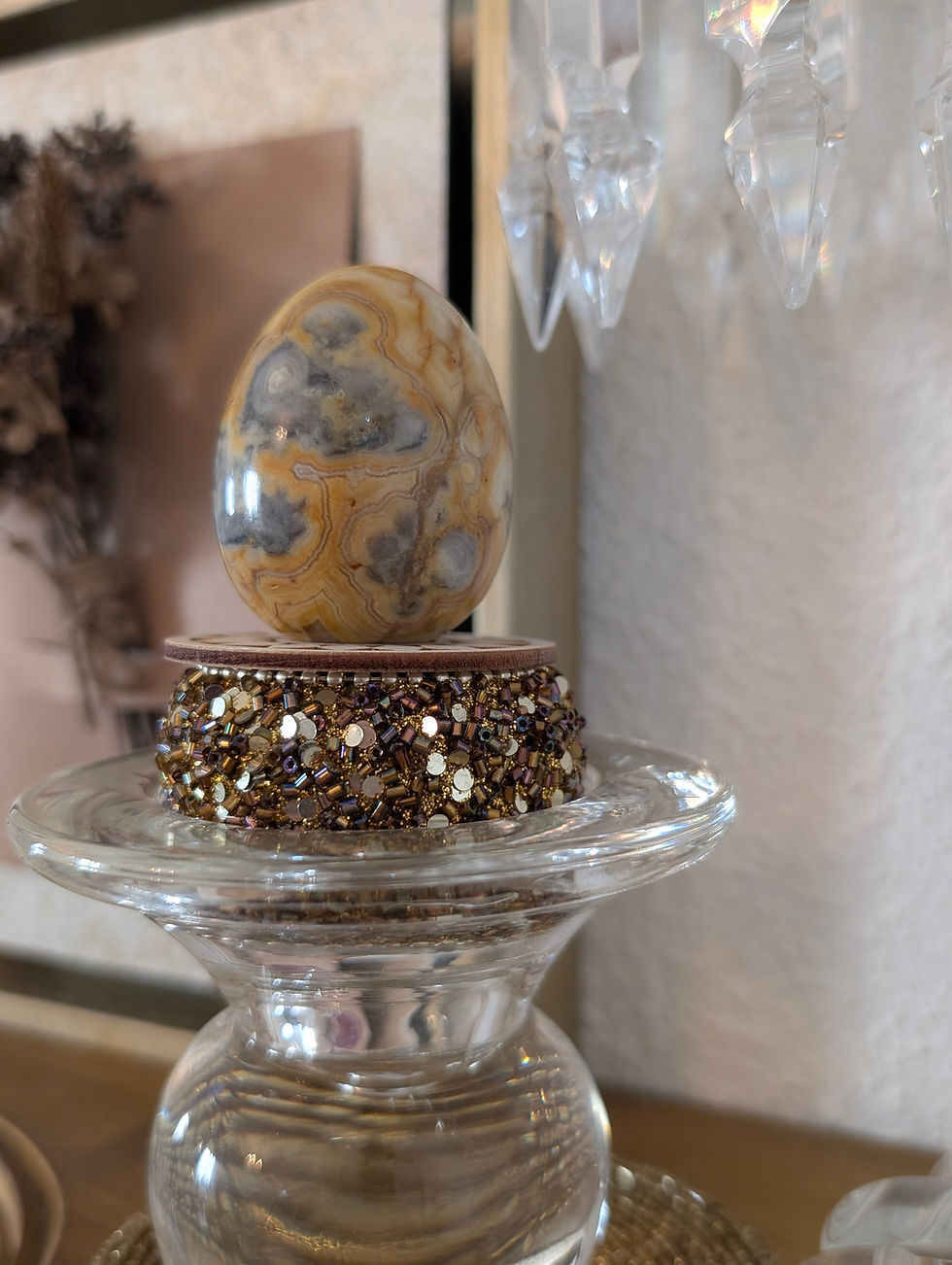 Miniature : Oeuf agate crazy lace