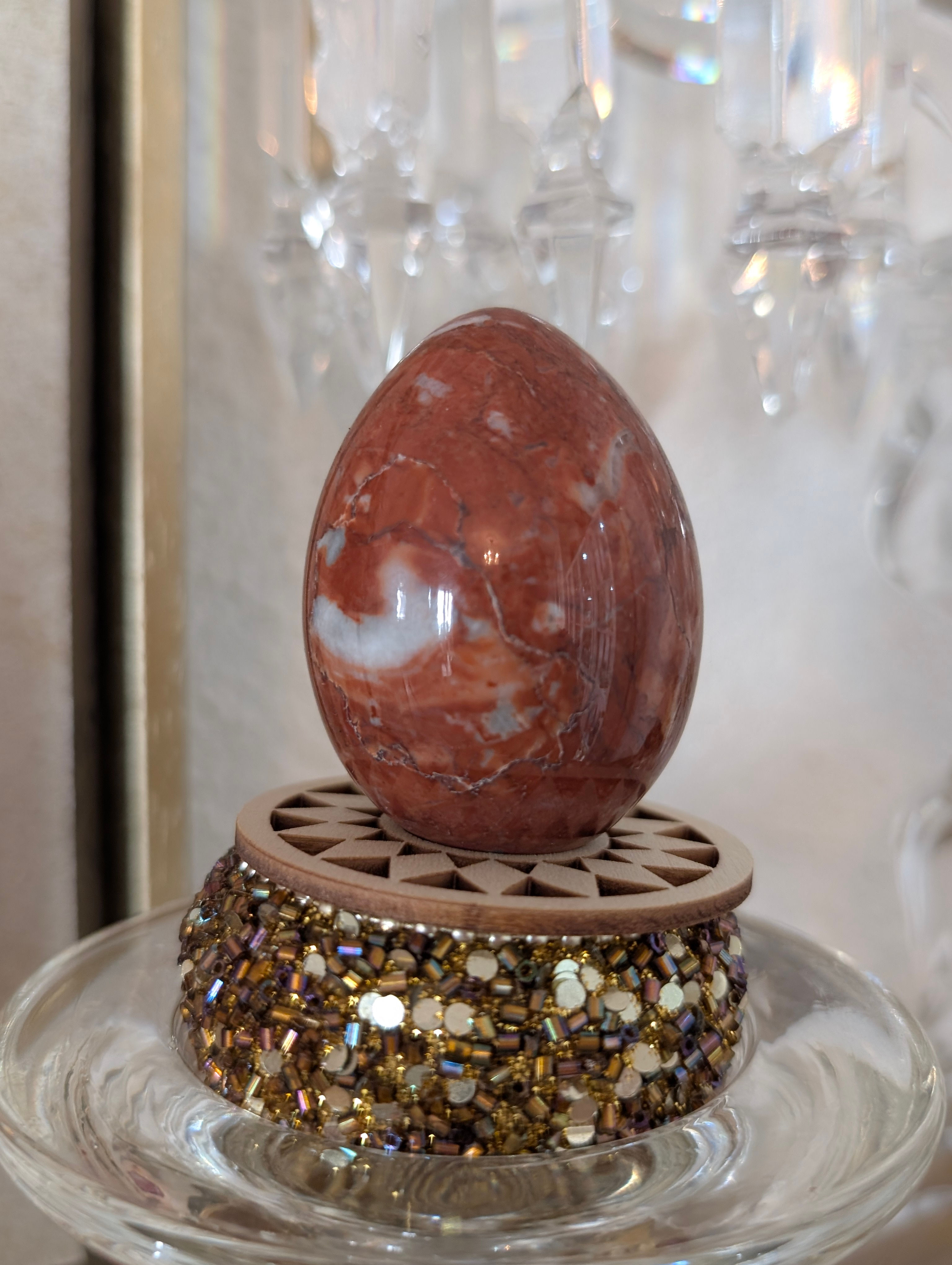 Oeuf Marbre Rose