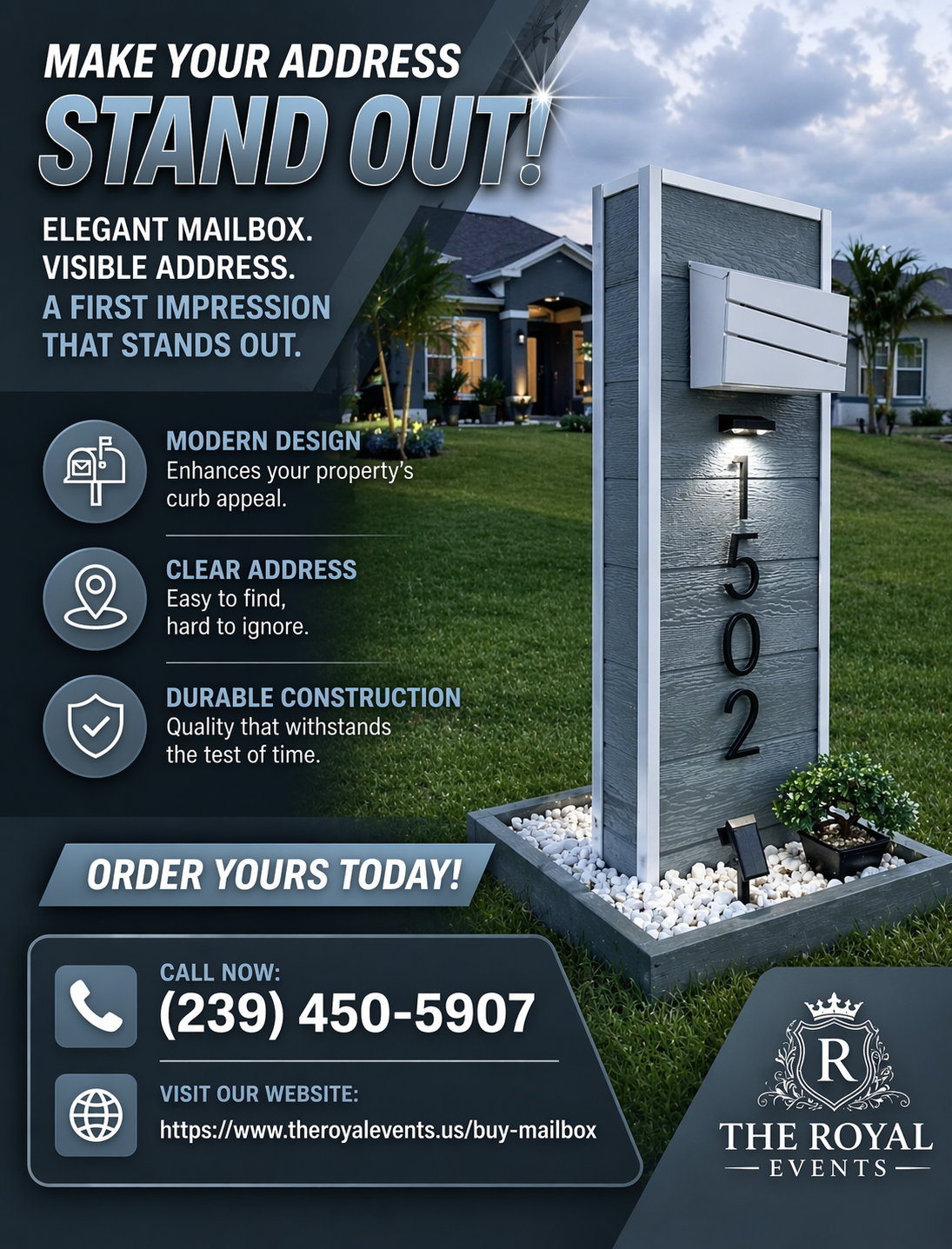 M1502B - Custom Luxury Mailbox