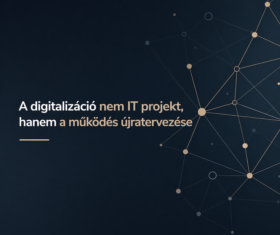 A digitális transzformáció nem IT projekt