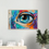 Thumbnail: Vibrantly Colored Eye Premium Matte Paper Wooden Framed Poster