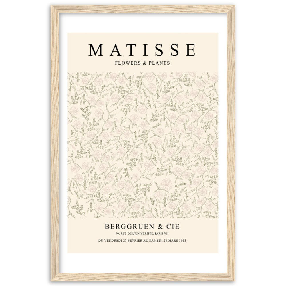 Matisse Flowers Berggruen & CIE Premium Matte Paper Wooden Framed Poster