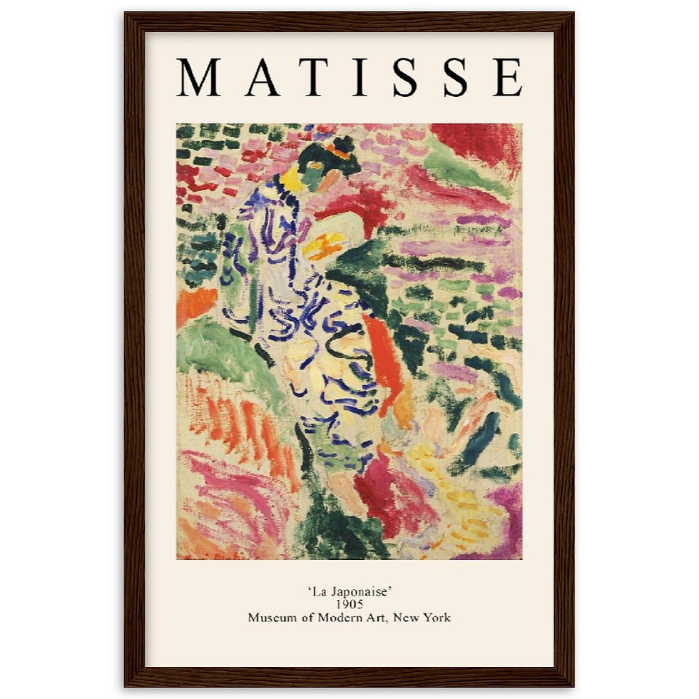 Thumbnail: Matisse La Japonaise 1905 Premium Matte Paper Wooden Framed Poster