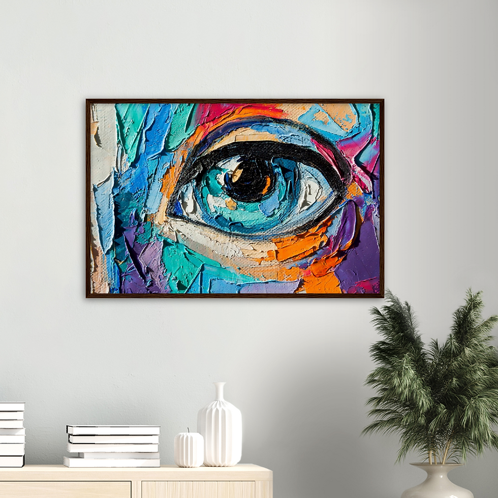 Thumbnail: Vibrantly Colored Eye Premium Matte Paper Wooden Framed Poster