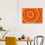 Thumbnail: Circle Geometric Cheerful Red and Yellow Textured Stretched Canvas Wall Art
