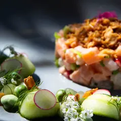Salmon tartare chef Lucy Liddle