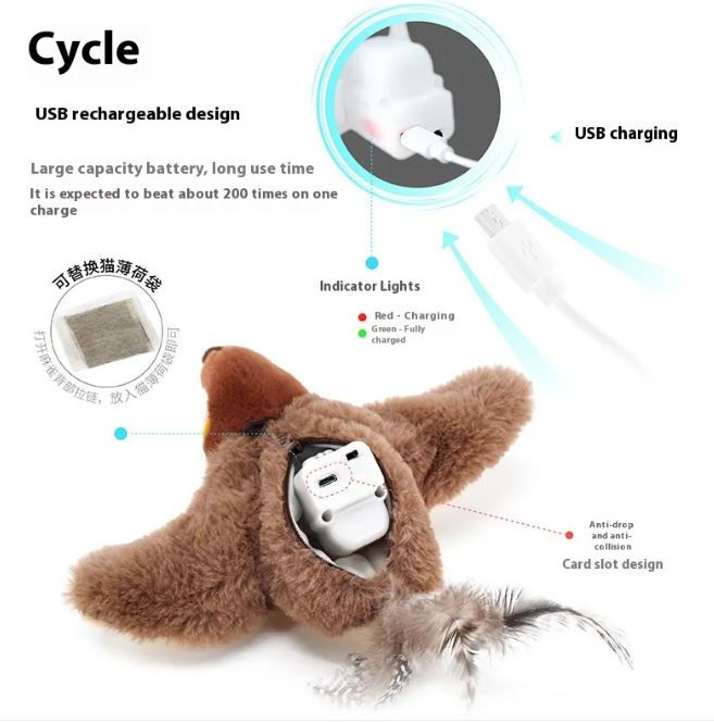 Miniatura: Flapping Bird Cat  Toy