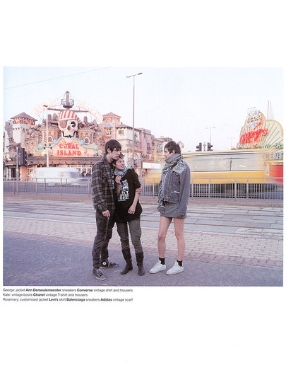kate moss, rosemary, and george in blackpool editorial by corinne day for dutch magazine #33 styling by panos yiapanis