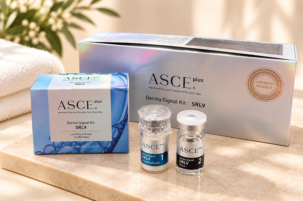 « Exosomes ASCE+ SRLV utilisés avec le microneedling à l" Institut pour la Santé et la Beauté de la Peau à Jérusalem » .