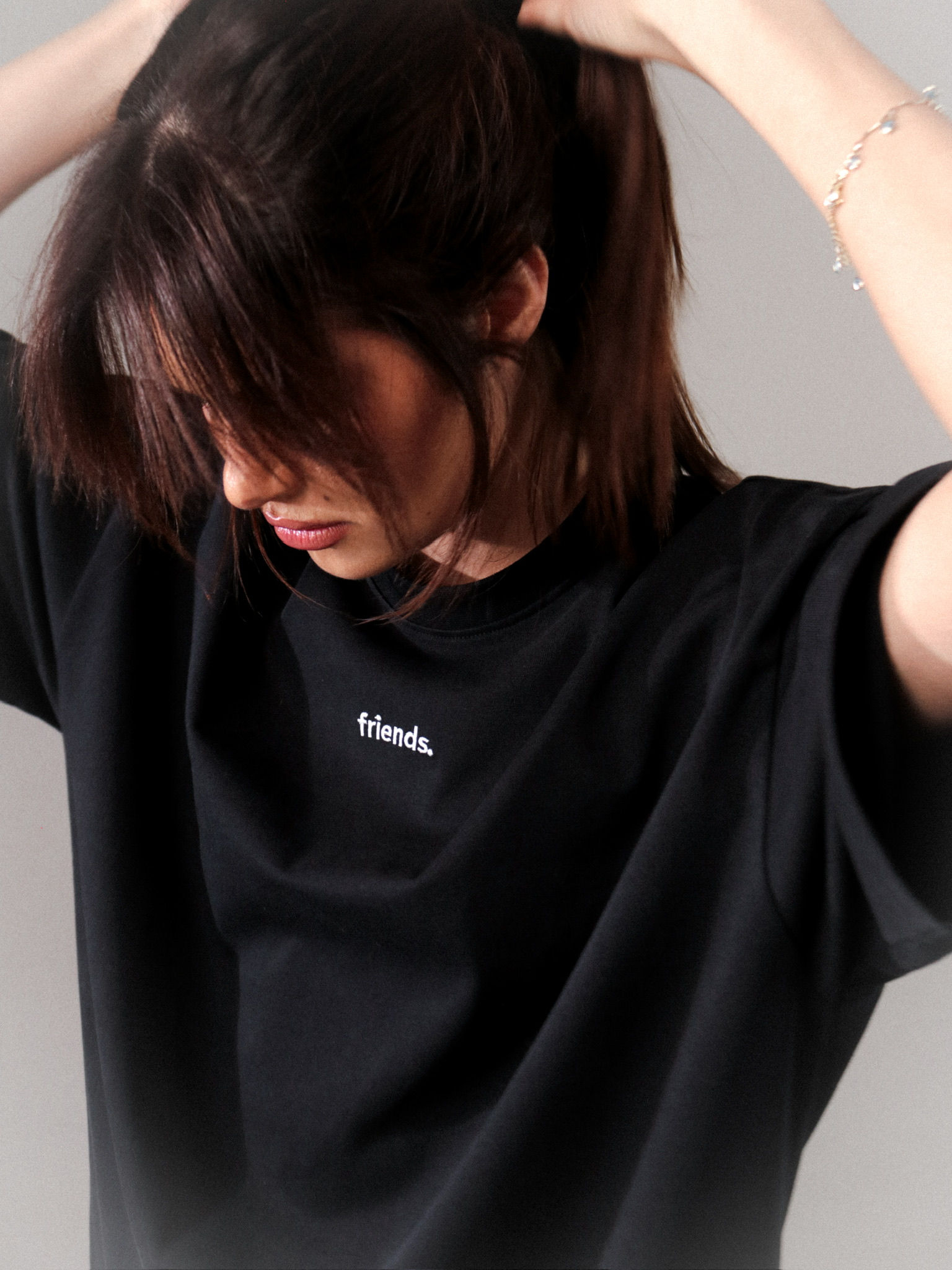 T-SHIRT NO. 001 | black with small white logo I Limited Edition