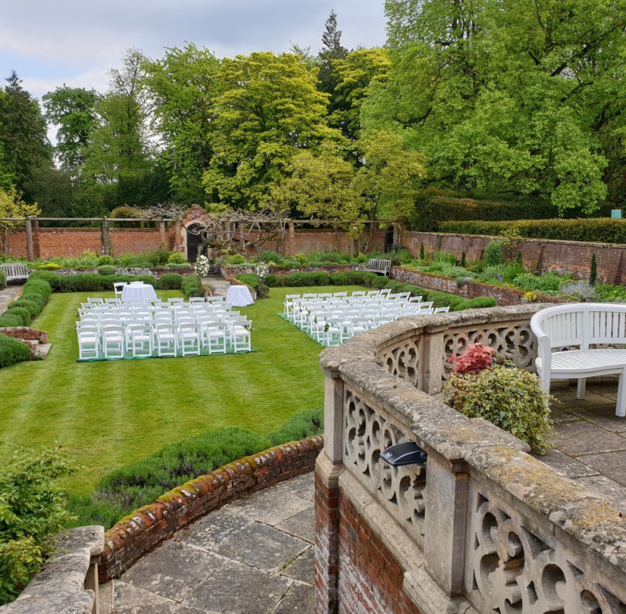 Garden wedding ceremony