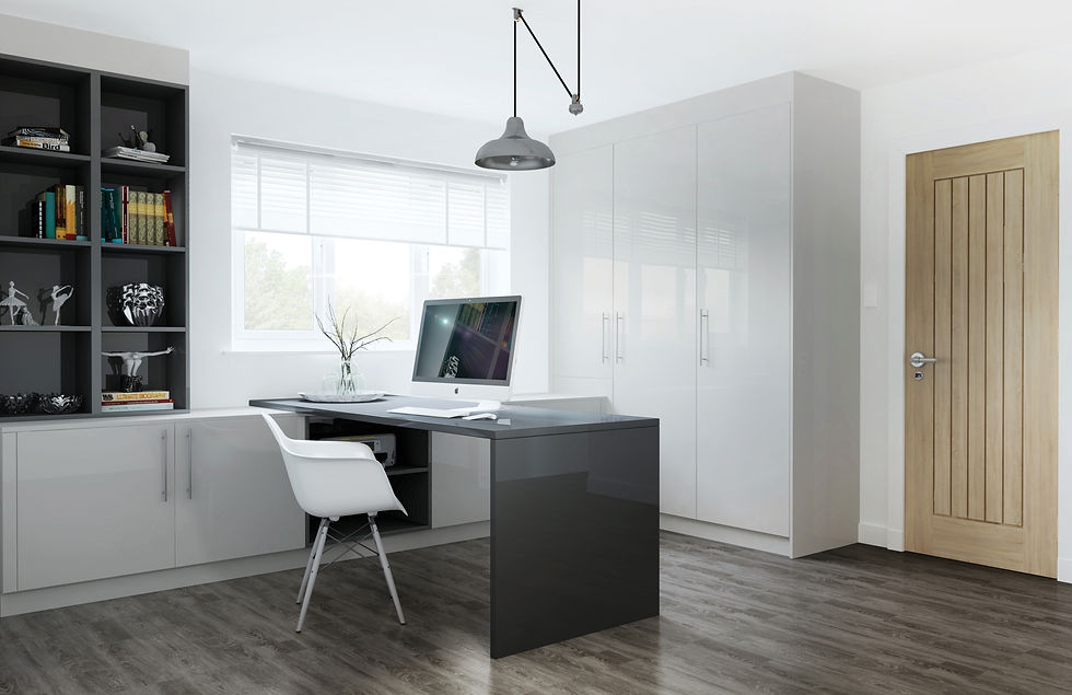 Glacier Bedrooms Light Grey and Graphite