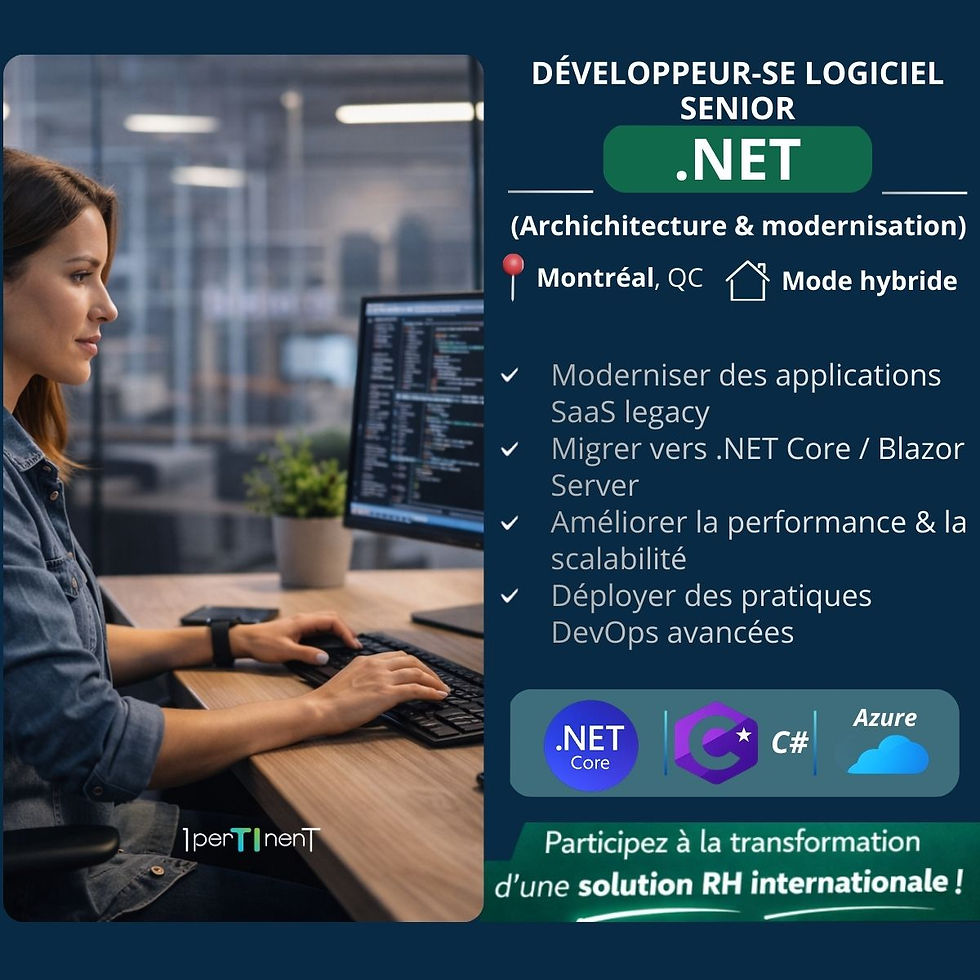 Un(e) développeur logiciel senior est recherché(e) !