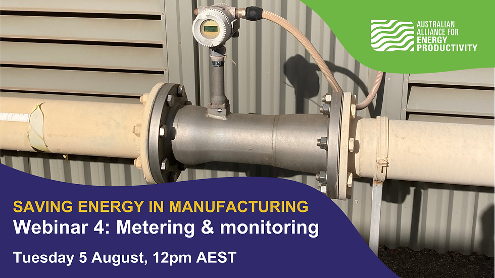Saving energy in manufacturing: Metering & monitoring