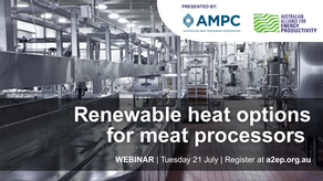 WEBINAR | 21 July: Renewable heat options for meat processors