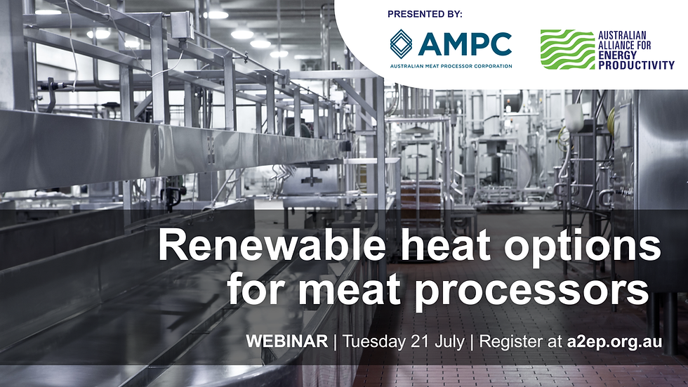 WEBINAR | 21 July: Renewable heat options for meat processors