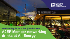 EVENT | 28 October: A2EP Member networking drinks at All Energy, Melbourne