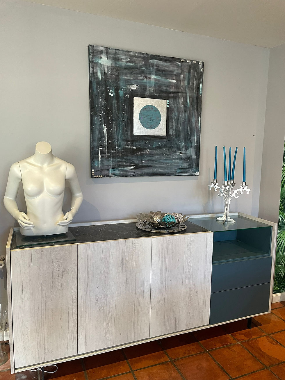 Tableau impressionniste Soleil Bleu