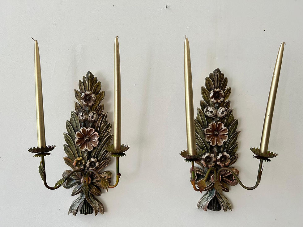 Miniatura: Bougeoirs Bois Bougies Dorées