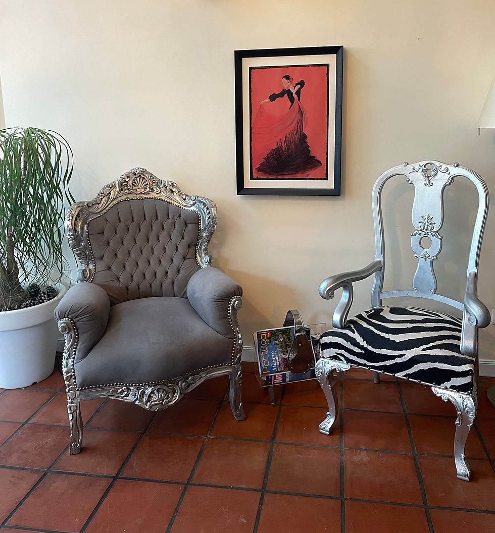 Miniature : Fauteuil baroque bois Zèbre