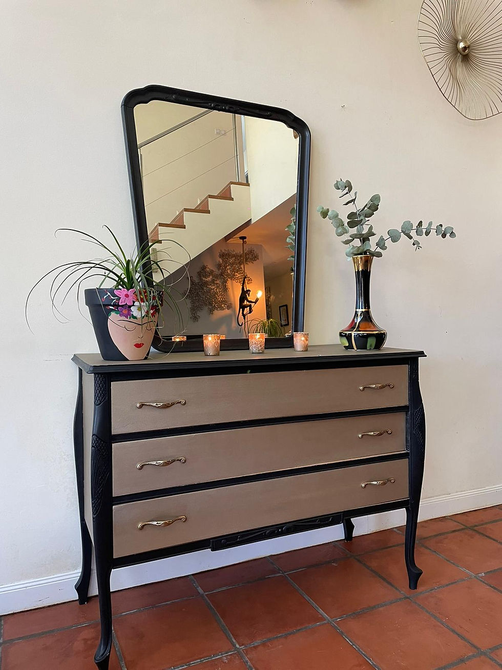 Miniature : Commode-Miroir classique Champagne