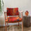 Thumbnail: Chaise Design bois Feuilles Orange