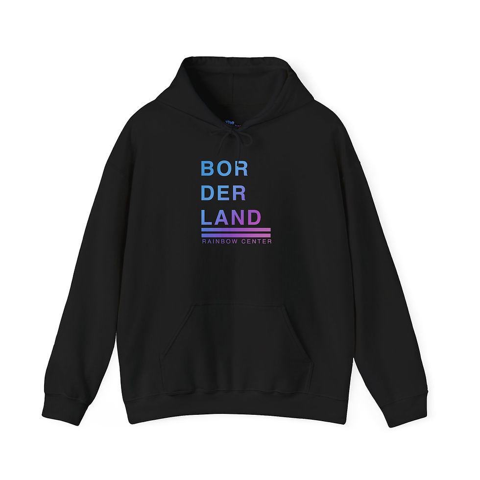 Thumbnail: Borderland Rainbow Center Logo Hoodie (Unisex)