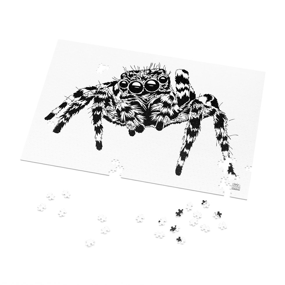 Thumbnail: Jumping Spider Jigsaw Puzzle with Tin White Mode