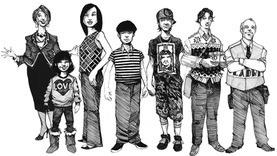 Metropolis Persona, Jane, Lily, Sandra, Jian, Tayler, Brad, and Owen