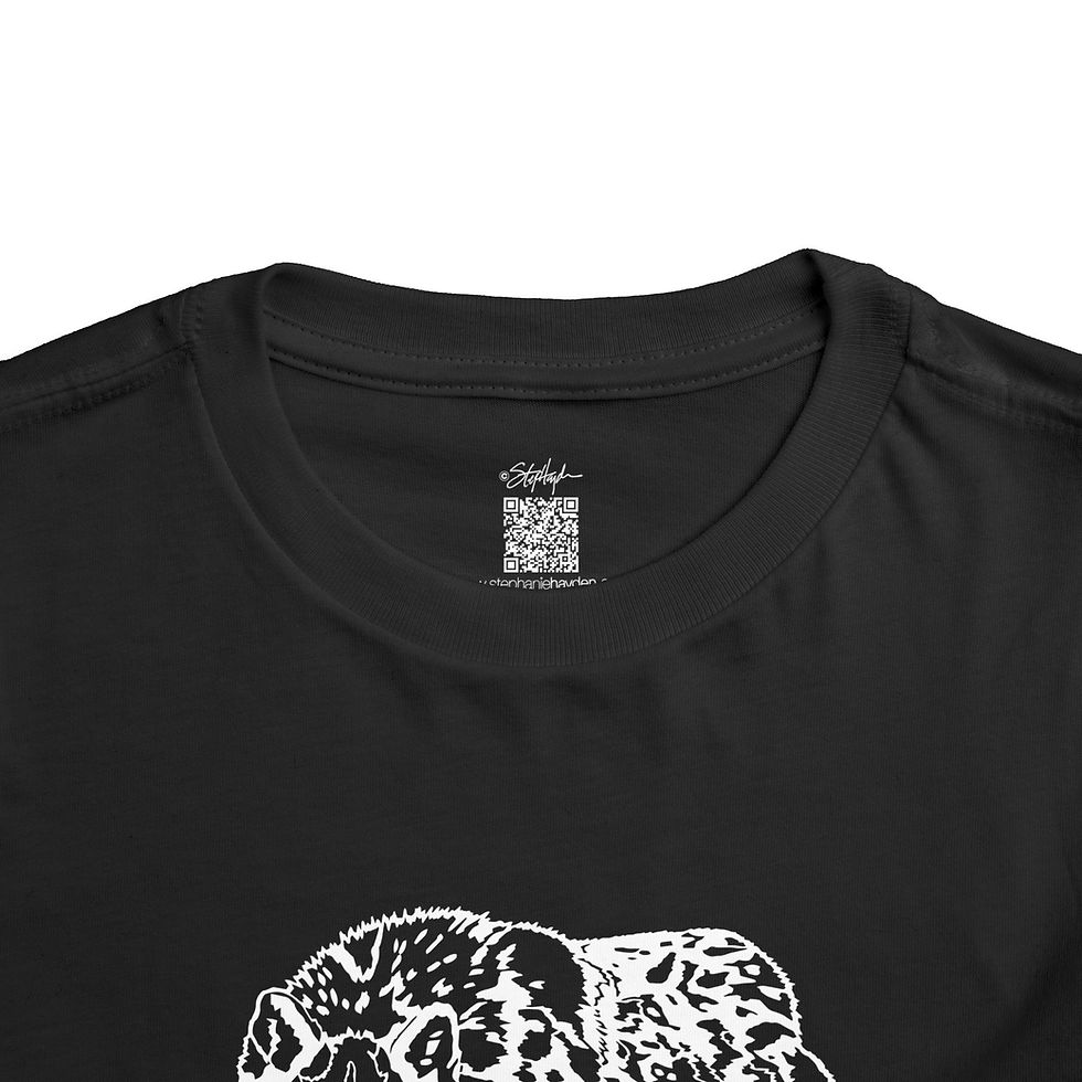 Thumbnail: W is for Wolf Toddler T-Shirt Dark and X-Ray Mode 