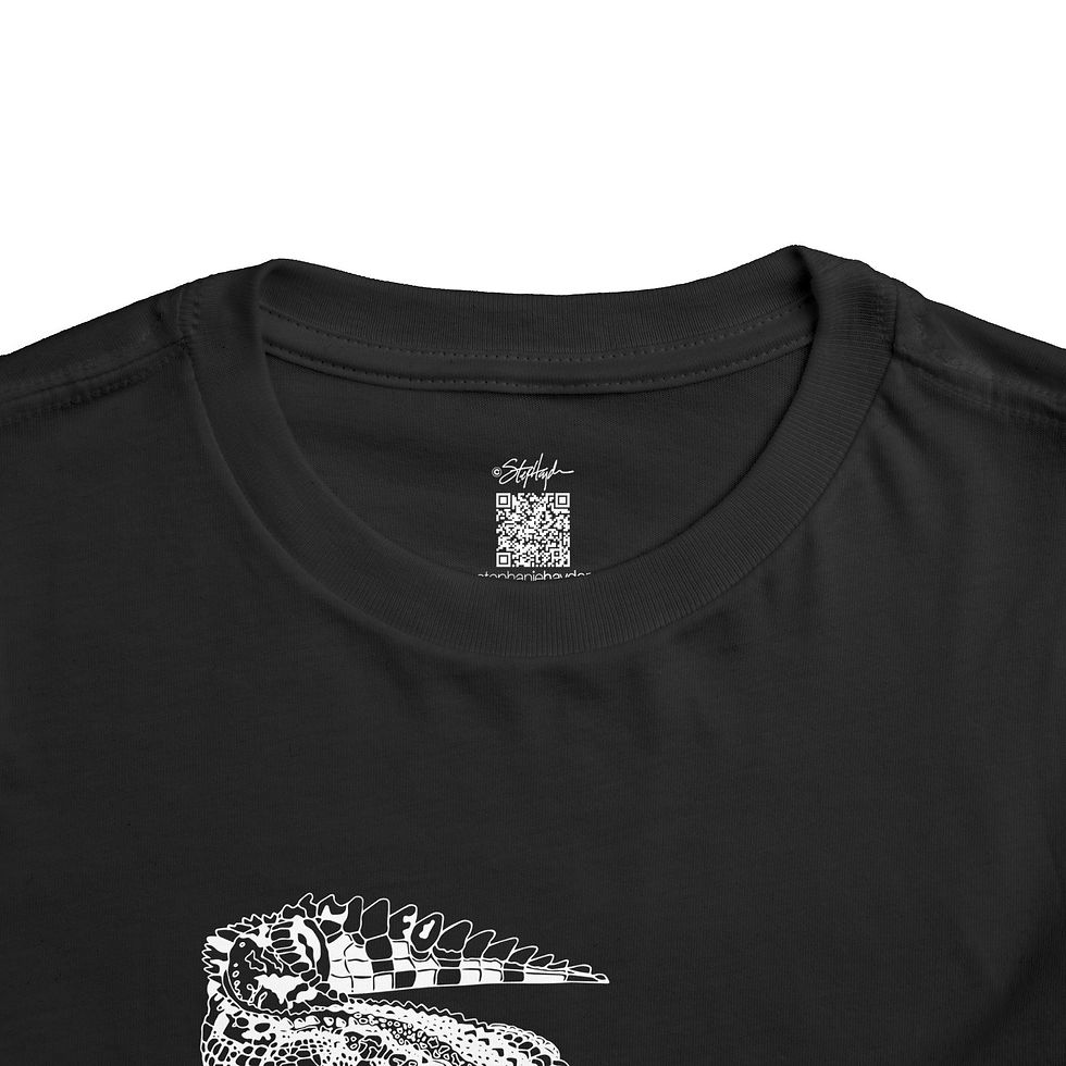 Thumbnail: Alligator Toddler T-Shirt Dark and X-Ray Mode 