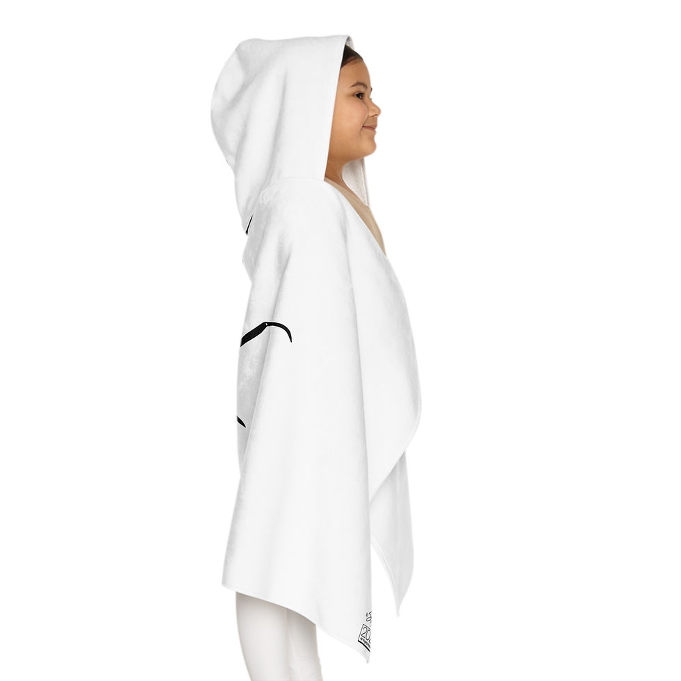 Thumbnail: Black Widow Spider Littles Cape Hooded Bath Towel White Mode