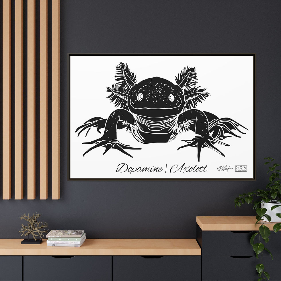 Thumbnail: Axolotl - Framed Dark White Mode
