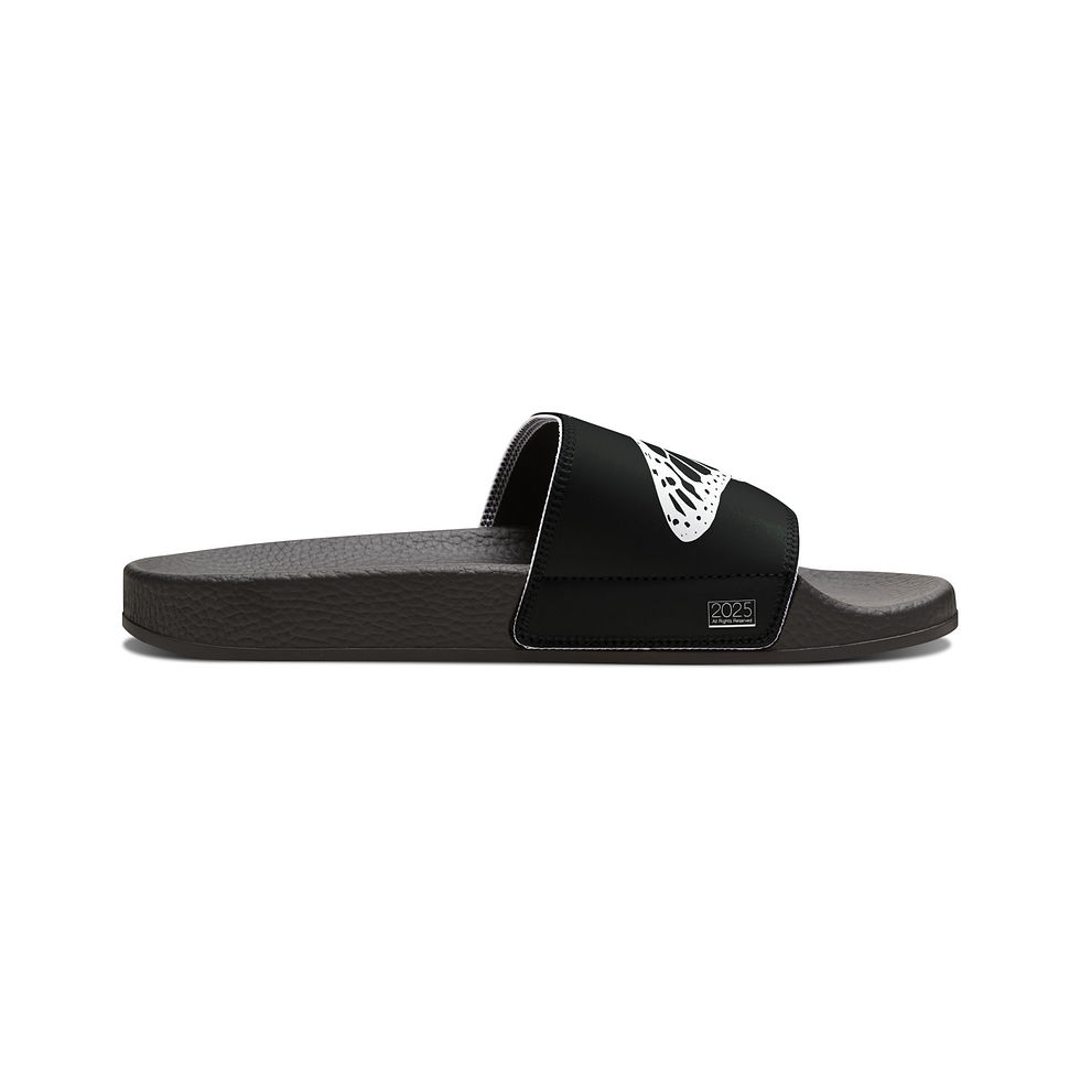 Thumbnail: Monarch Butterfly Women's Slides Dark Mode