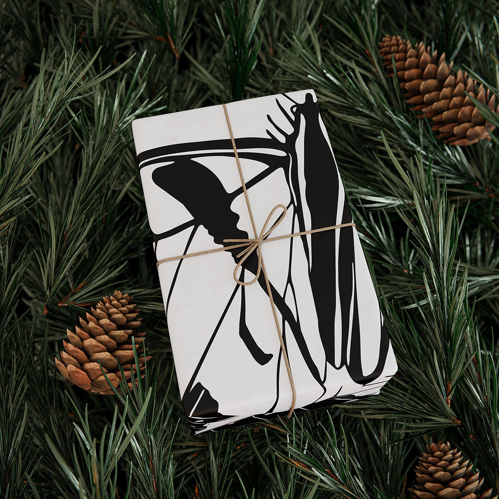 Thumbnail: S is for Swallowtail Butterfly Gift Wrap, White, Convertible Wrap Wall Art