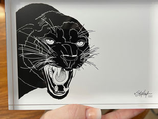 Art Block, Black Panther, Cat Lady Art Series