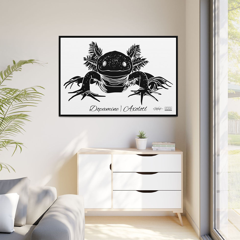 Thumbnail: Axolotl - Framed Dark White Mode