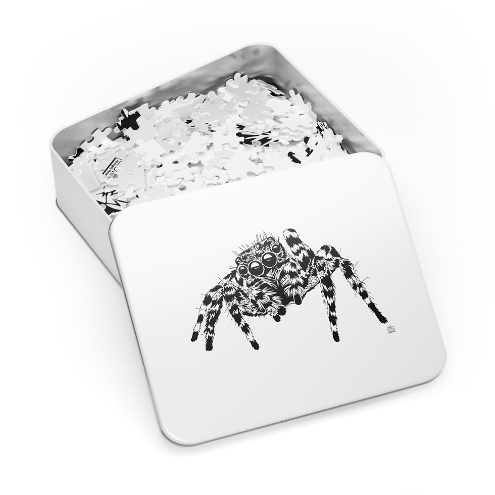 Thumbnail: Jumping Spider Jigsaw Puzzle with Tin White Mode