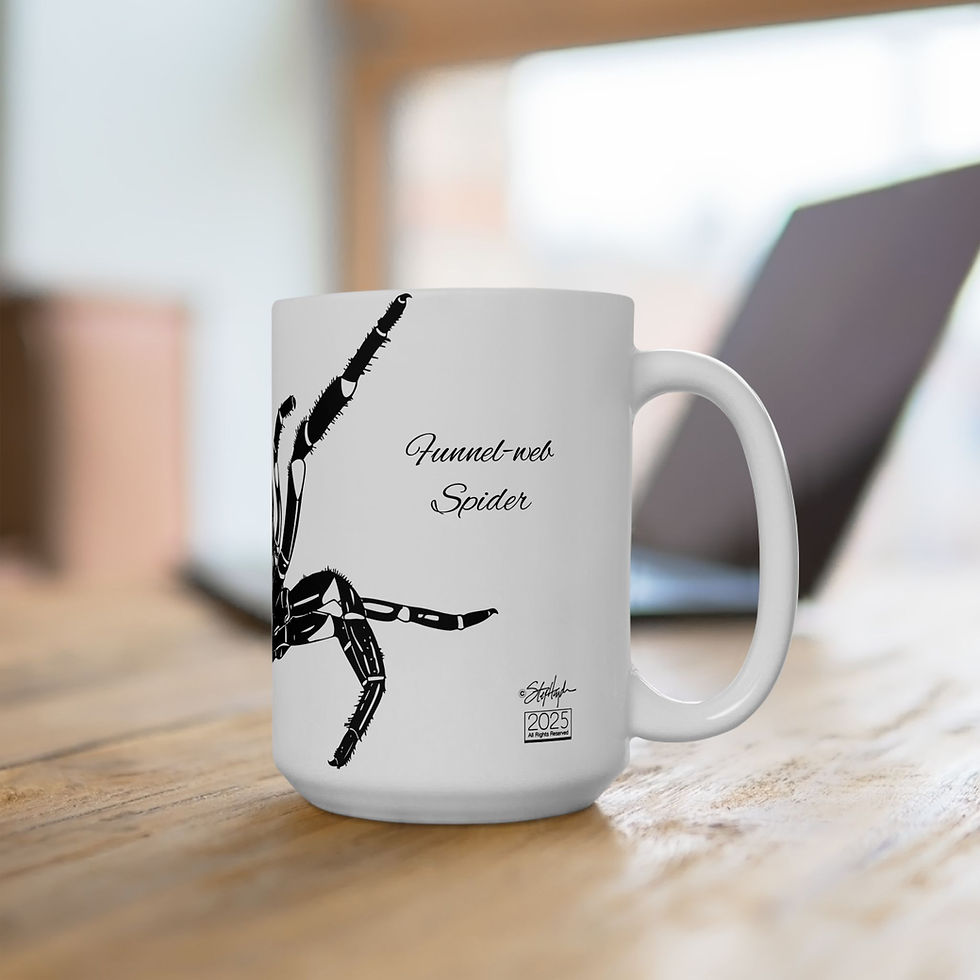 Thumbnail: Funnel-web Spider (Hadronyche cerberea) Ceramic Mug 15 oz White Mode