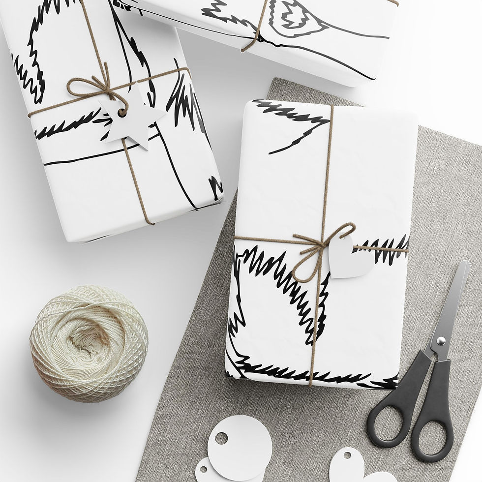 Thumbnail: G is for Goat Gift Wrap, Art Mode, Convertible Gift Wrap Becomes Wall Art