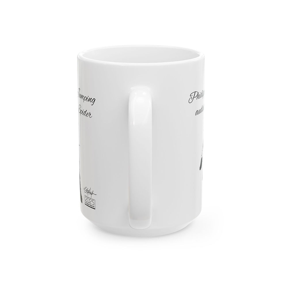 Thumbnail: Jumping Spider (Phidippus audax) Ceramic Mug 15 oz White Mode