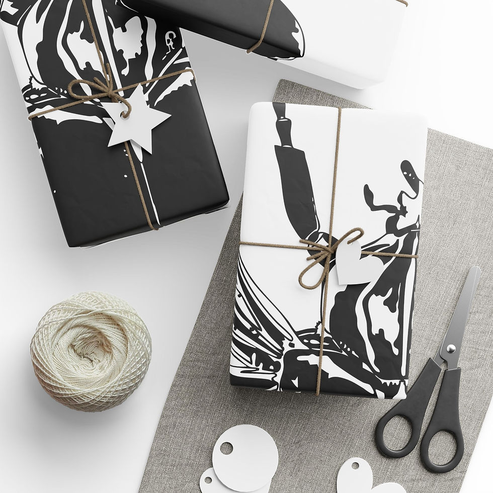 Thumbnail: G is for Goliath Beetle Gift Wrap, White, Convertible Gift Wrap Becomes Wall Art