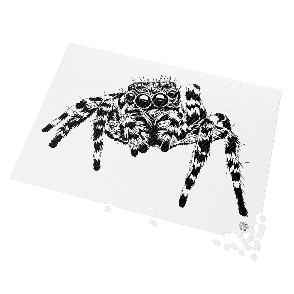 Thumbnail: Jumping Spider Jigsaw Puzzle with Tin White Mode