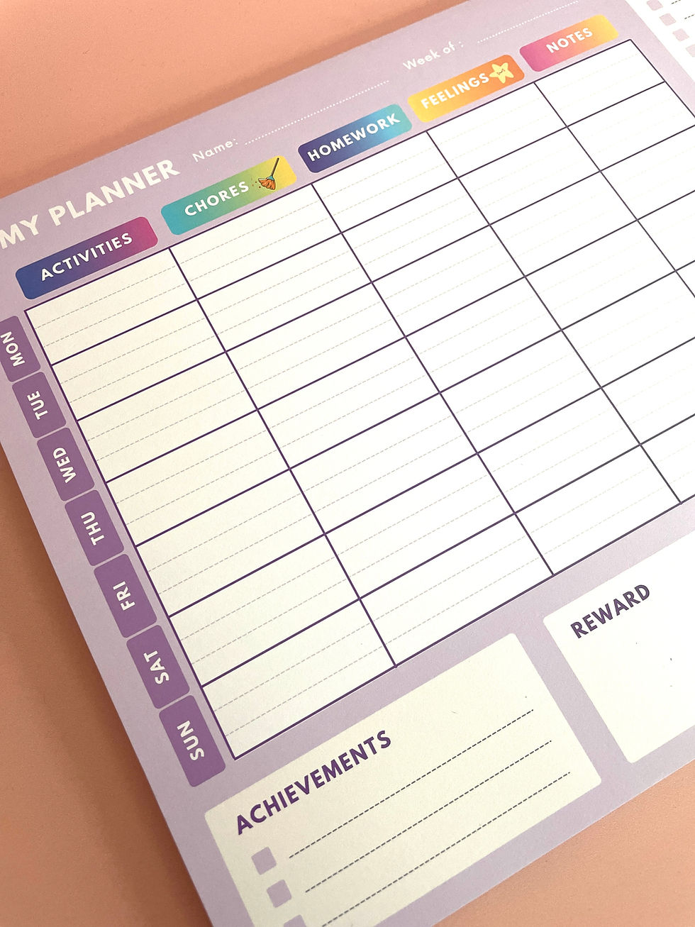 Thumbnail: Kids Weekly Planner | 52-Week Planner with Reward Chart, Chores & Homework