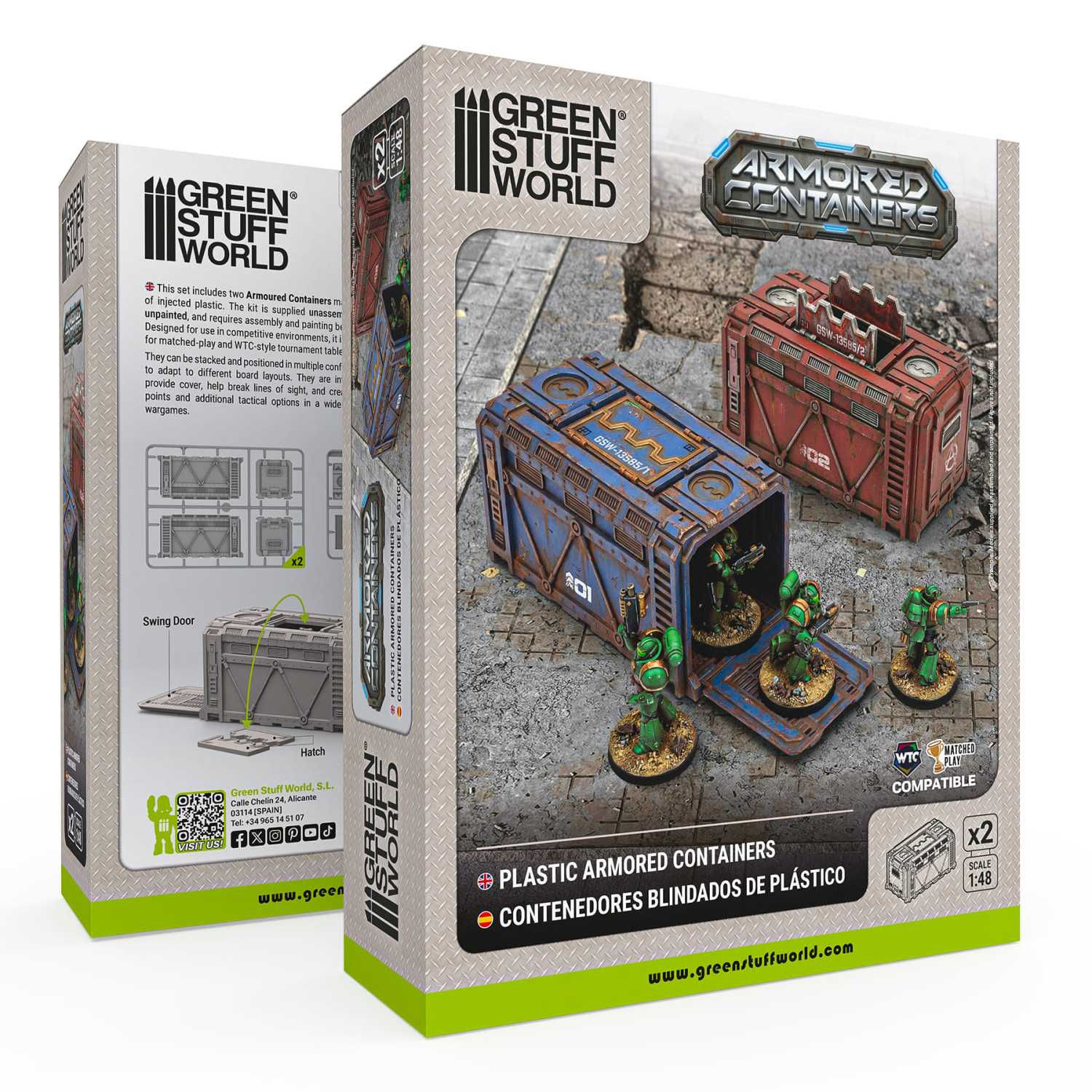 Conteneurs Blindés Sci-Fi en Plastique (Pack de 2) - Green Stuff World